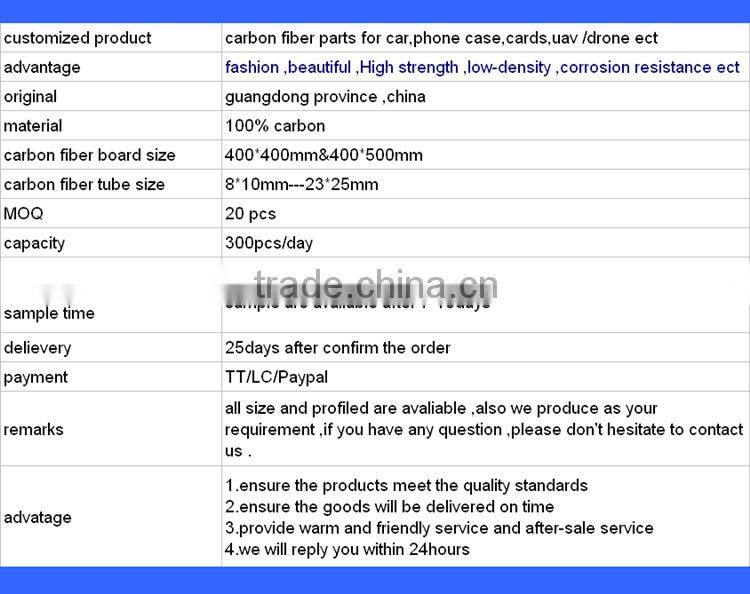 Shenzhen Factory Custom Carbon fiber laminated sheet plate cnc machining parts