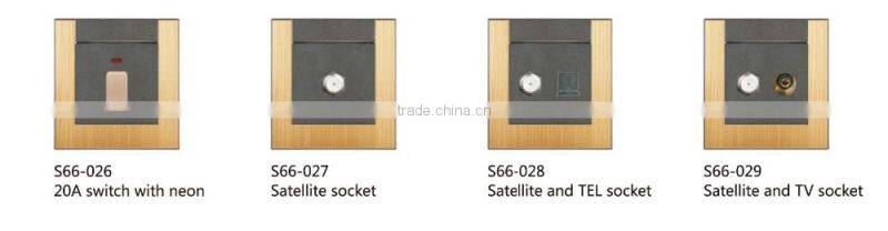 1 socket types of electrical switches with neon