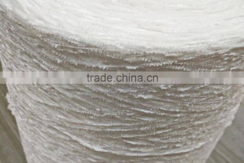 Acrylic Bright White Chenille Yarn