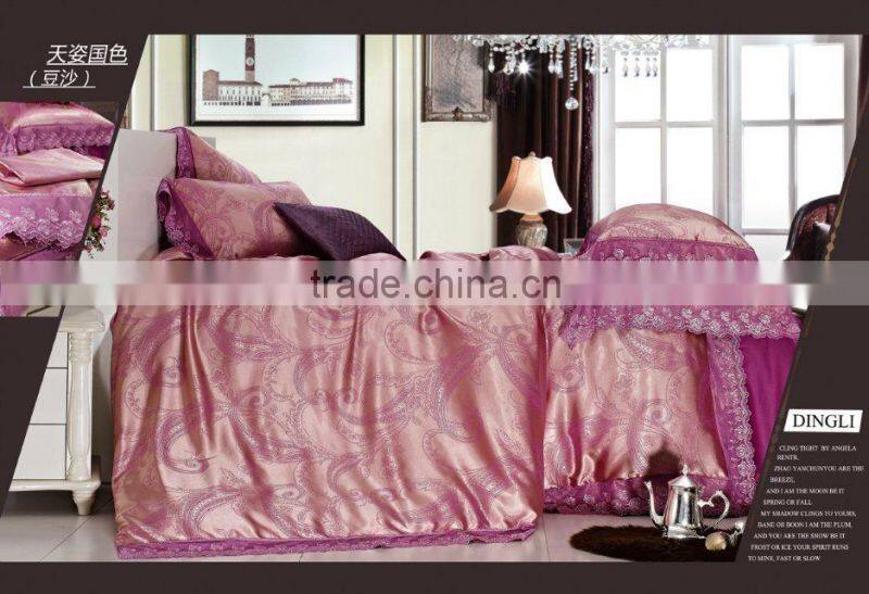 Newest design cheap jacquard bedding set