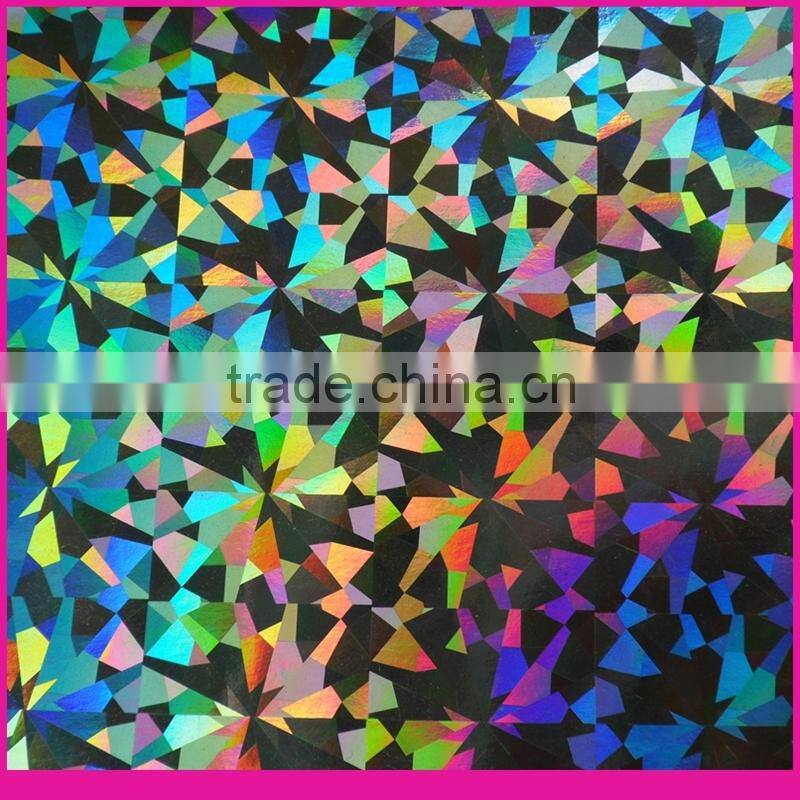 PET holographic roll film for lamination and packing