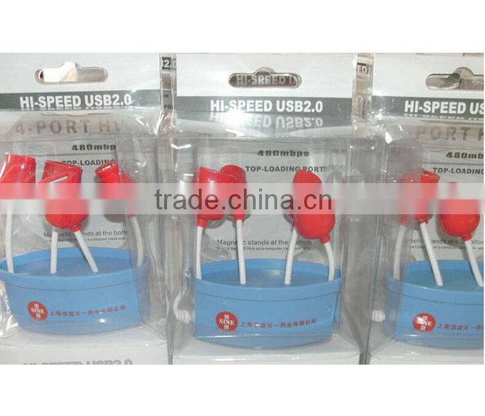 BRAND NEW flower shaped 4 Port USB Hub for PC Home Office