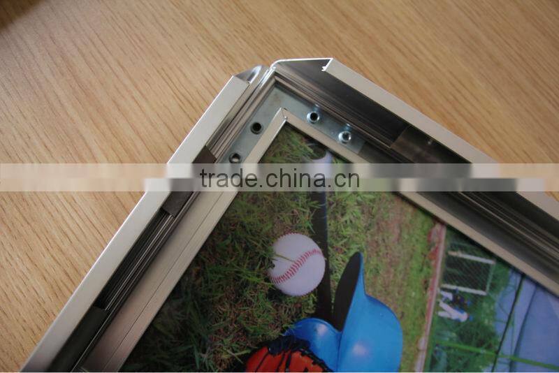 29mm flat aluminum chrome poster snap frame