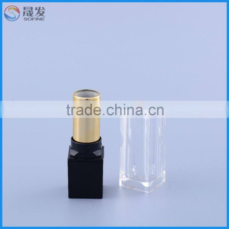 Sofine popular plastic empty lipstick container with transparent lipstick cap