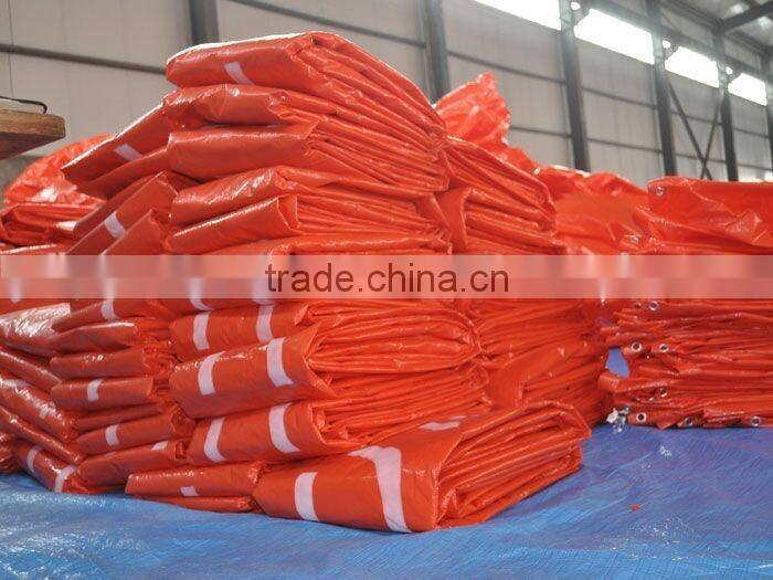 UV treated waterproof bright orange PE tarpaulin sheet