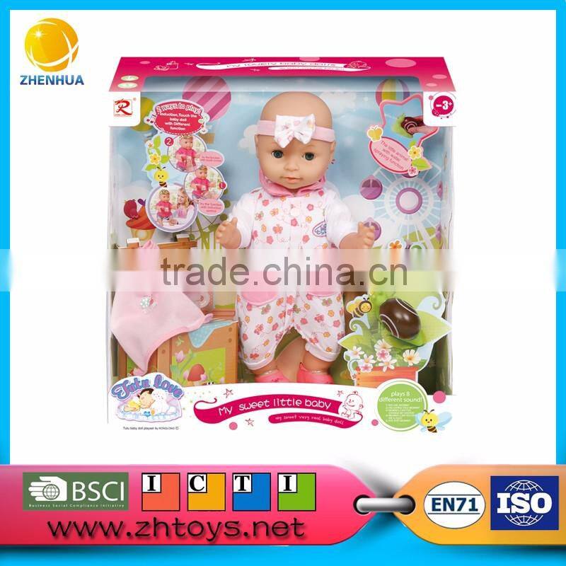 16 inch girls without clothes doll with a baby bottle joyshaker and baby pants