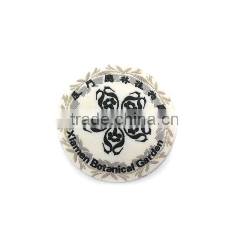 2016 promotion crafts customize round soft 3d pvc fridge magnet