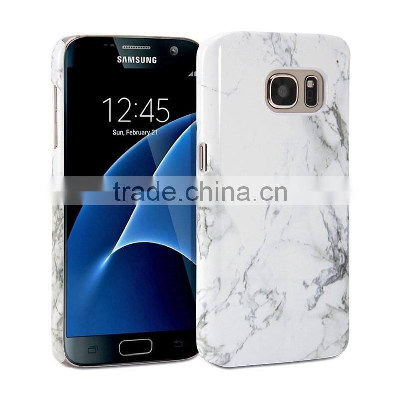Wholesale for galaxy s7 edge white marble case, for samsung s7 edge hard pc marble texture cover back case