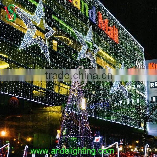 Christmas outdoor flashing sparkle star light with high quality string light