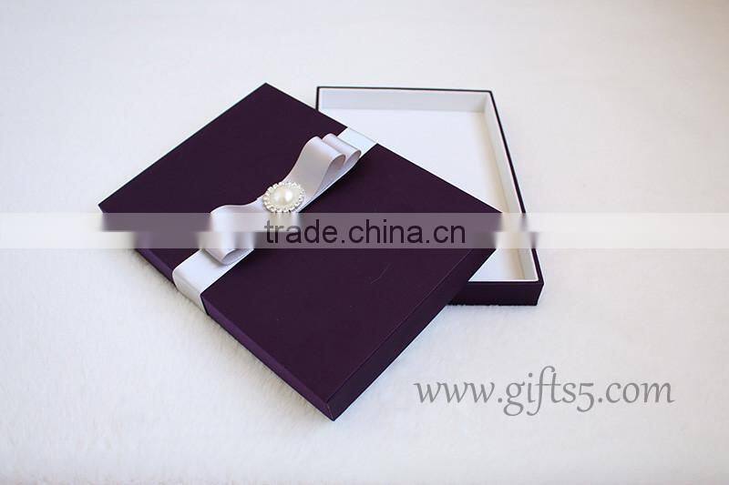 Wedding invitation decorative silk gift boxes made in china
