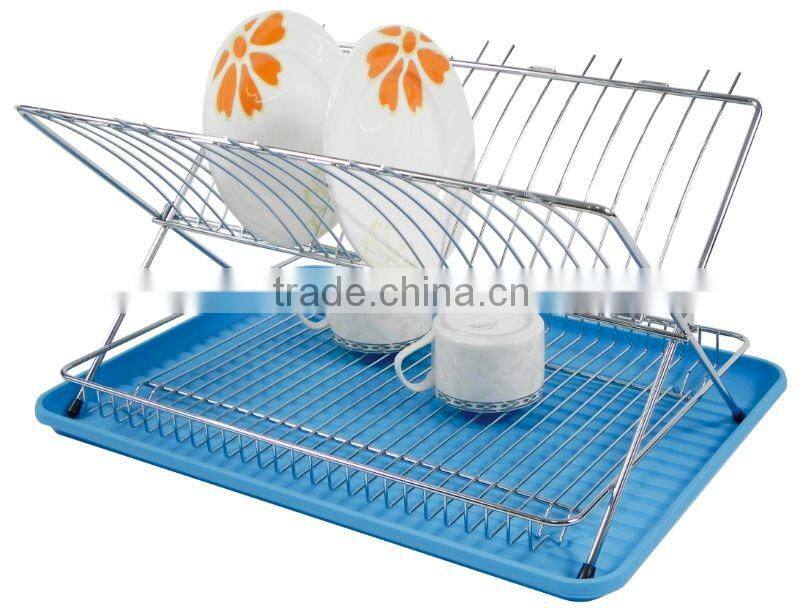 folding dish rack with tray