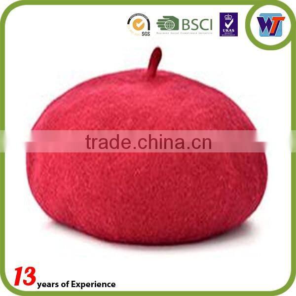 Custom various colors fashion women wool beret hats wholesale