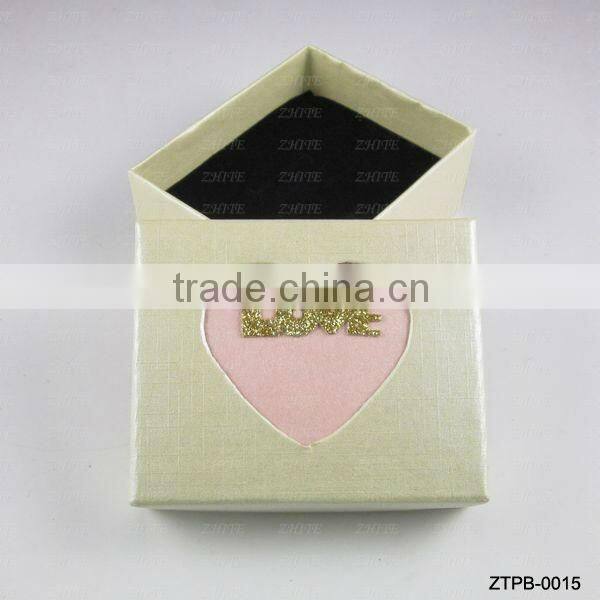 Silver Love Heart Jewlery Box For Gift Wholesale ZTPB-0013