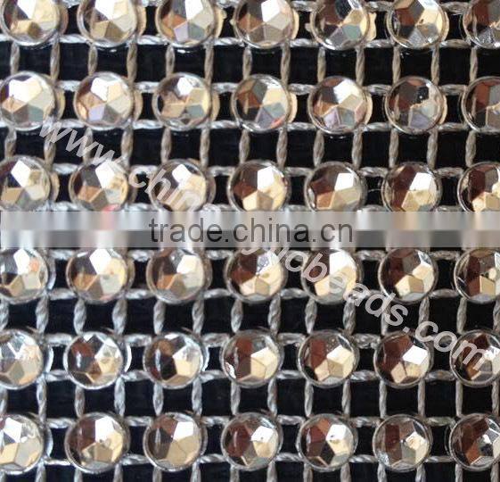 silver diamond wrap rolls mesh for floral wedding decoration 24row 10 yard