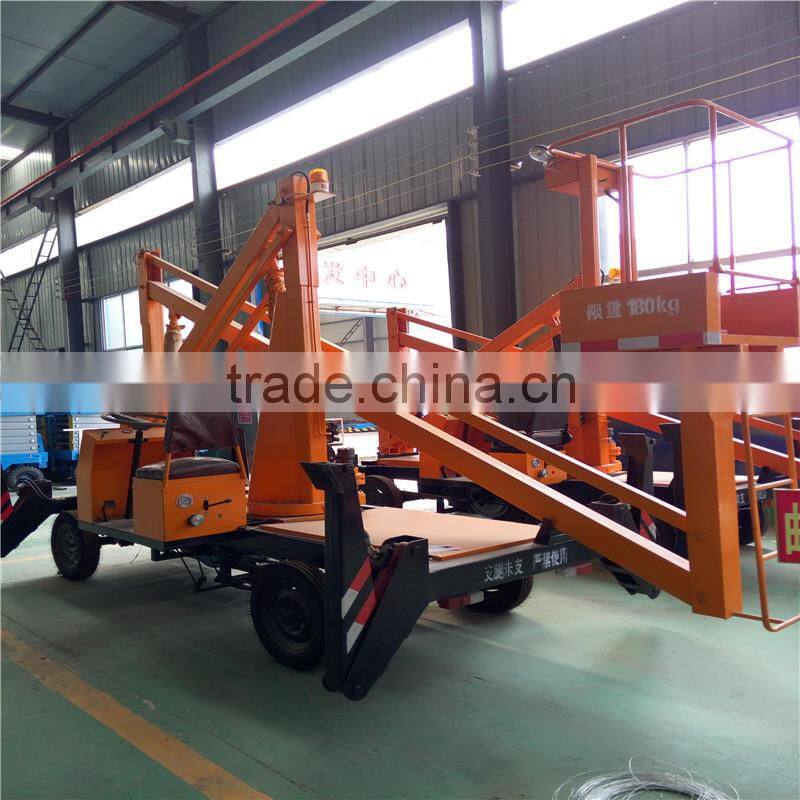 10.5M Diesel Engine &380V Electricity double used multifunctional crank arm type hydraulic movable lifting platform