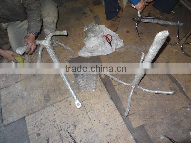 Black Bituminous Paint Five Fluke Boat Anchor, Many Types Five Fluke Anchors