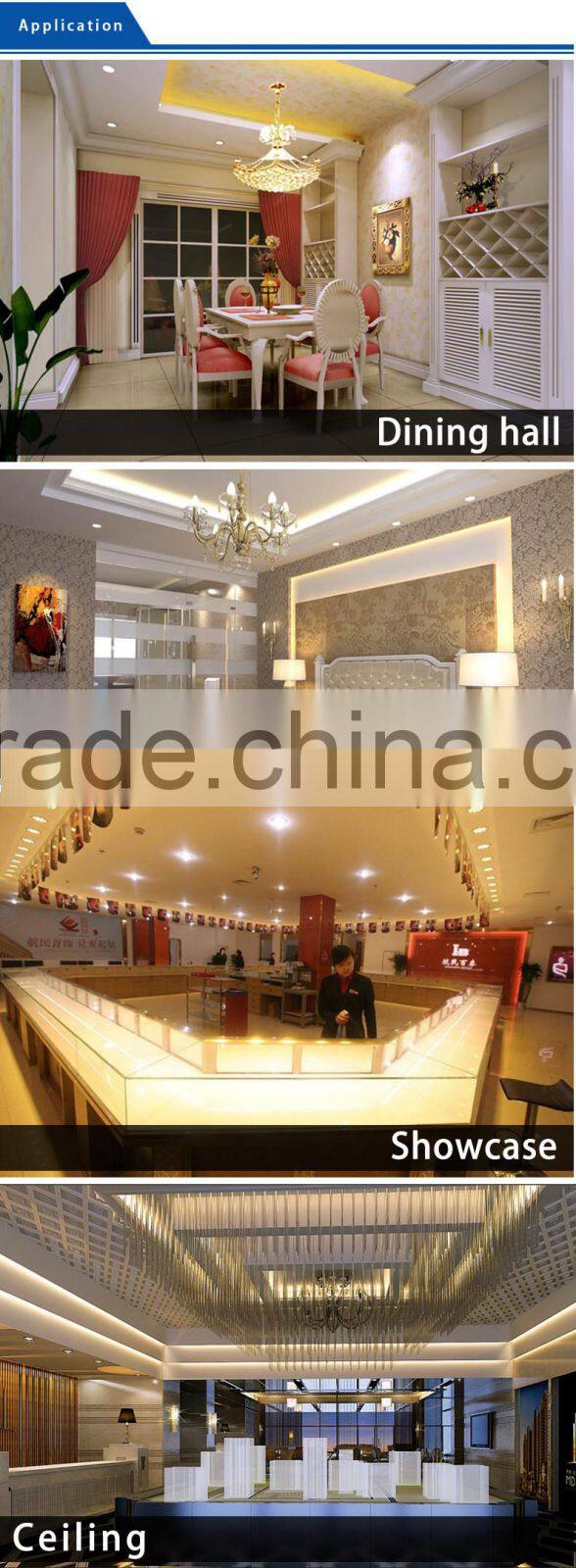 500mm SMD 2835 Seamless LED Bar Light High Bright 90leds/m Non Waterproof U-Shape LED Rigid Bar Strip Canbinet LED Lamp