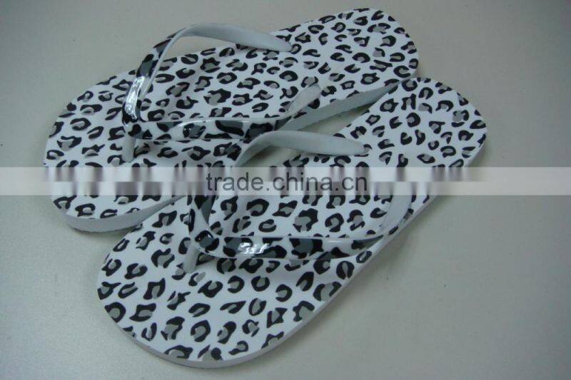 ladies fashion fancy leppard strap beach slippers beach summer slippers