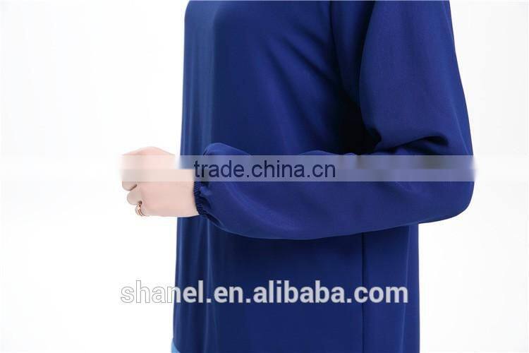 latest design muslim women long tops blouse islamic clothing Malaysia chiffon tops