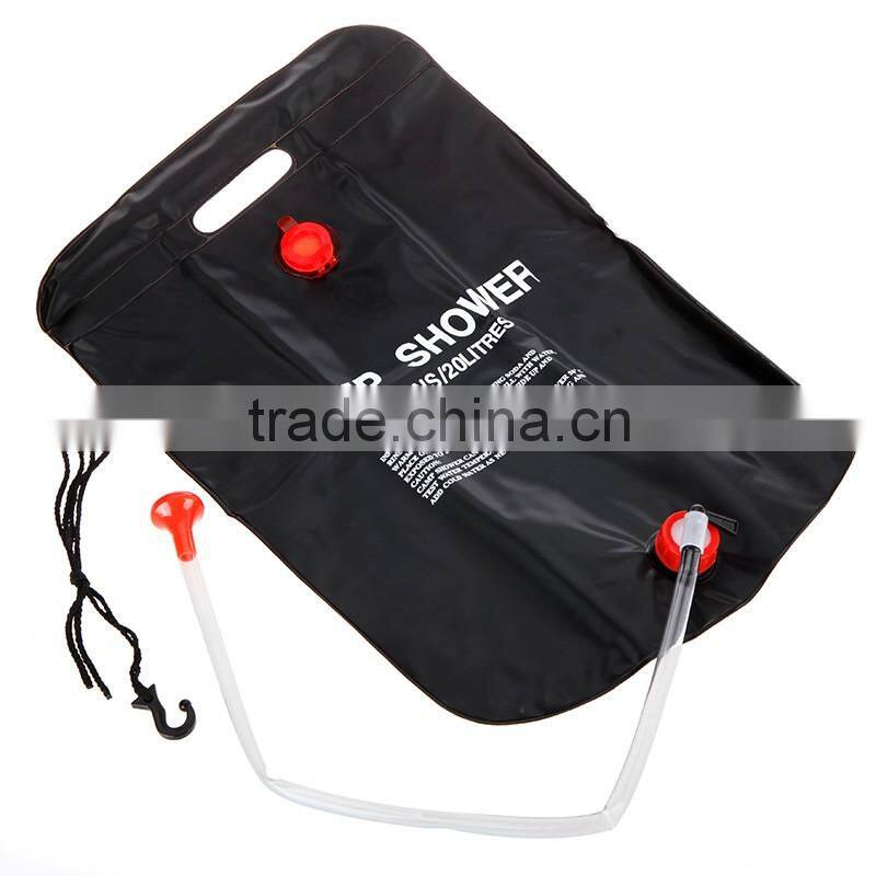 2016 New Arrival Camping Hiking Solar Heated Camp Shower Bag 20L Outdoor hanging Shower Water Bag H9437