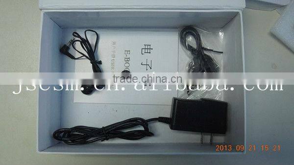 Hot! 7'' touch screen e-book with multifunction color-screenTFT PDF EPUB support video music photo support made in china