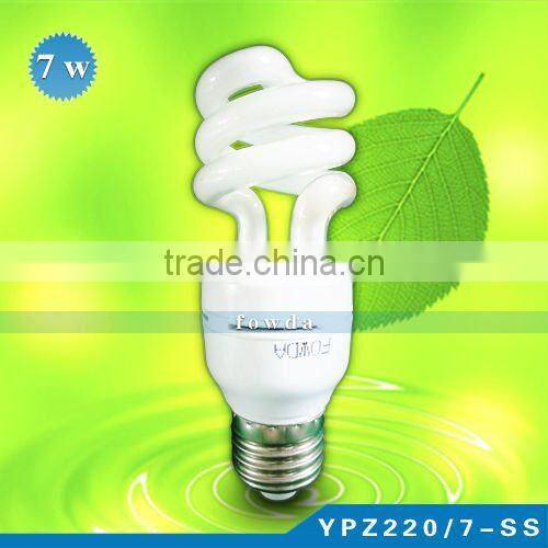 7w cheap half sprial energy saving lighting