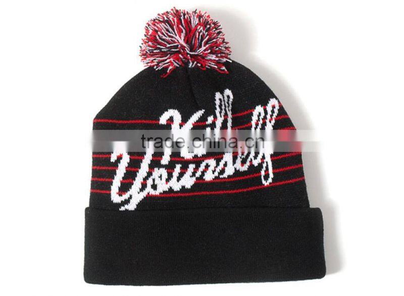 Acrylic Jacquard Knitted Hat Cap Factory