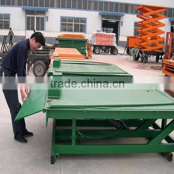Stationary warehouse hydraulic container loading equipment