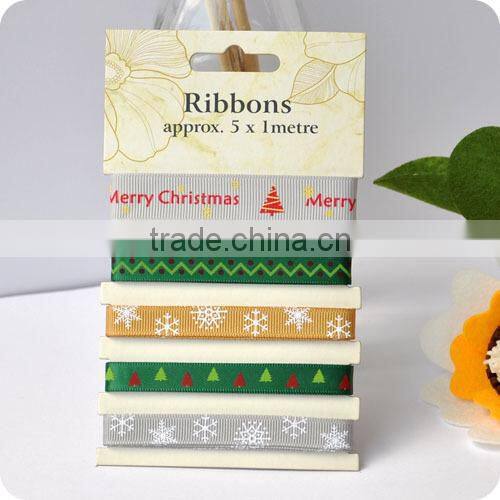 polyester ribbon, grosgrain ribbon , ribbon set for X'mas, scrapbooking ribbon, ribbon for bowing