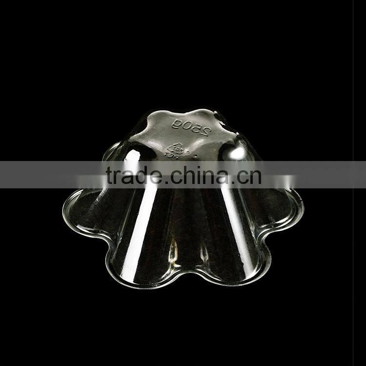 Plastic PET Clear Snow Cone Shave Ice Flower Cup