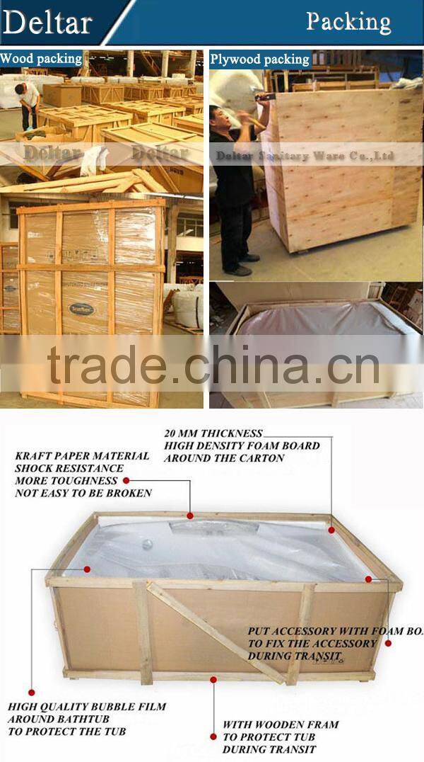 1800mm 2 person indoor hot tub, two side glass bathtub, freestanding bathtub popular acrylic bathtubs
