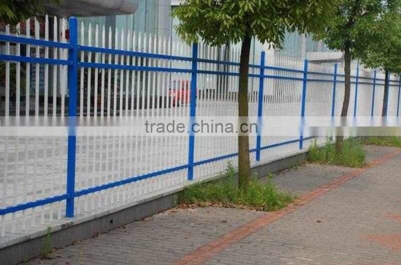 Best price zinc steel fence/ black steel fence posts