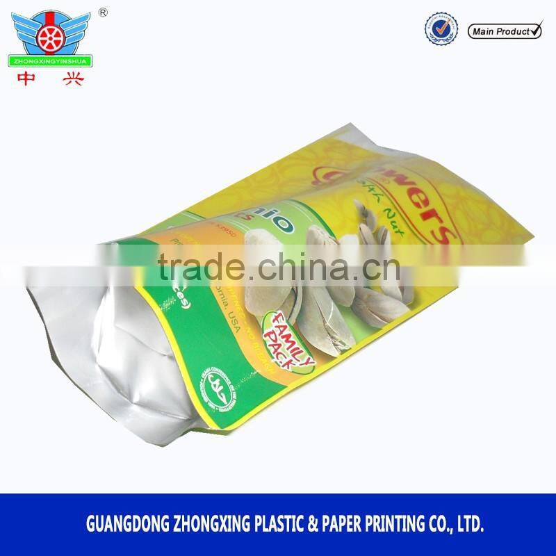 Pistachios packing pouch/Plastic pistachios bag with zipper/nuts packaging bag pouch