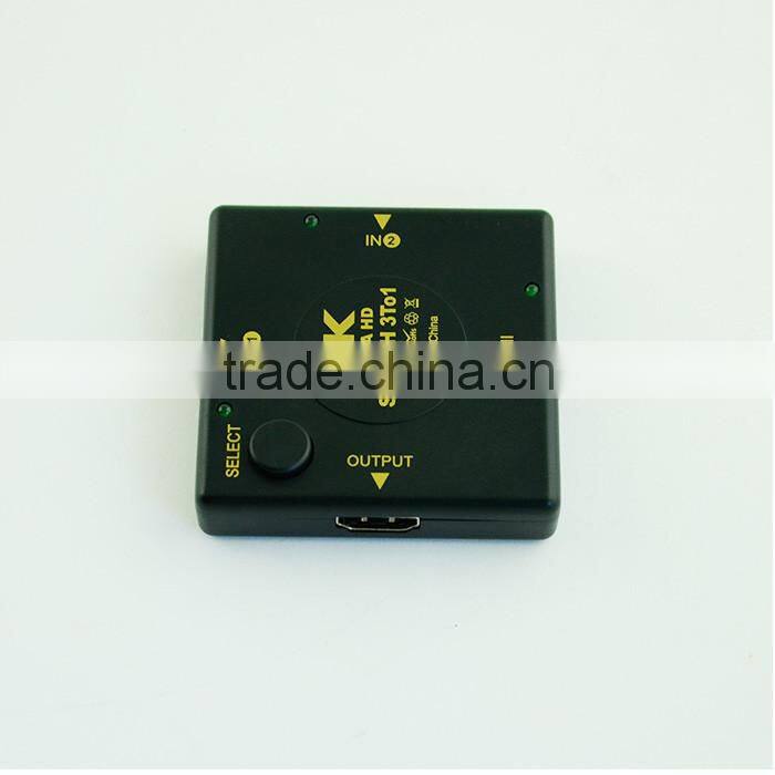3 in 1 out 4K Ultra HD HDMI Switch Switcher Splitter Converter