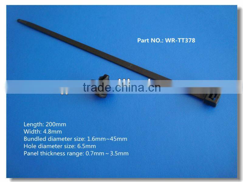 High quality High flexibility self locking nylon cable tie with clip for car