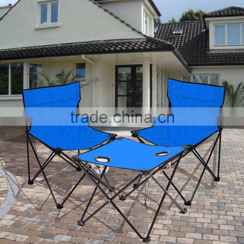 Folding Camping Picnic Outdoor Garden Party BBQ Dining Coffee Kitchen Foldable Table and two Chair For Fishing