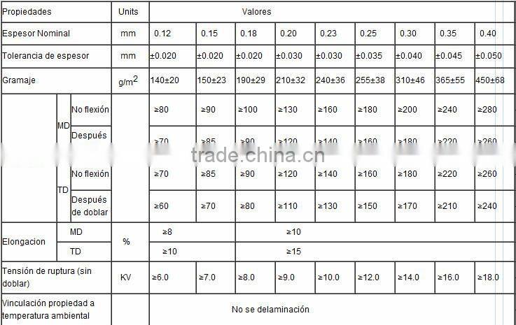 6632-Pelicula de poliester/poliester de fibra non woven tela-Material Flexible Compuesto(DM)