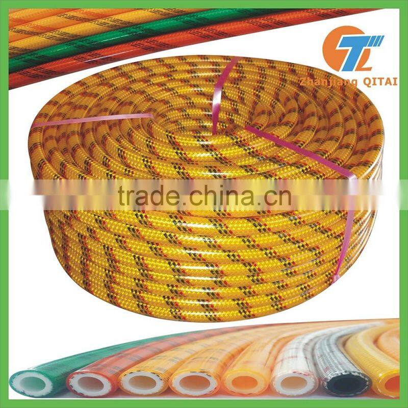 Agriculture yellow transparent 8.5mm High pressure spray hose/Braided Plastic 8.5mm spray hose/transparent pvc spray hose