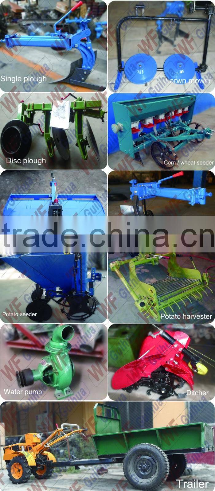 15 hp Orange color diesel engine electric farm mini tractor