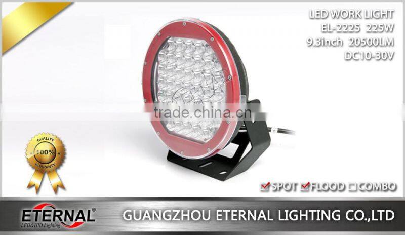 9.3in 225W LED driving light offroad headlight farm agriculture truck trailer high power headlight spot lamp