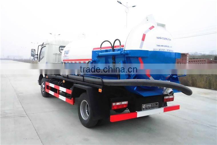 6000Liter dongfeng sewage suction tanker truck with sewage truck for low price