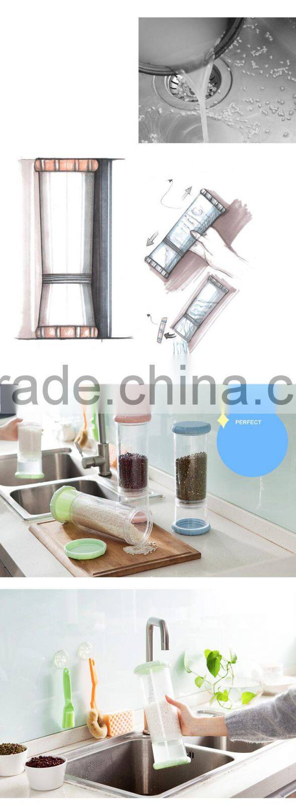 Rice Washing shaker bottle Bowl with Bottom Drainers