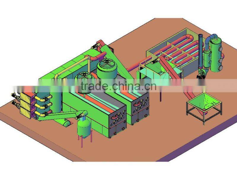 Large Capacity Oily waste and crude oil residuel refining fully continuous pyrolysis plant