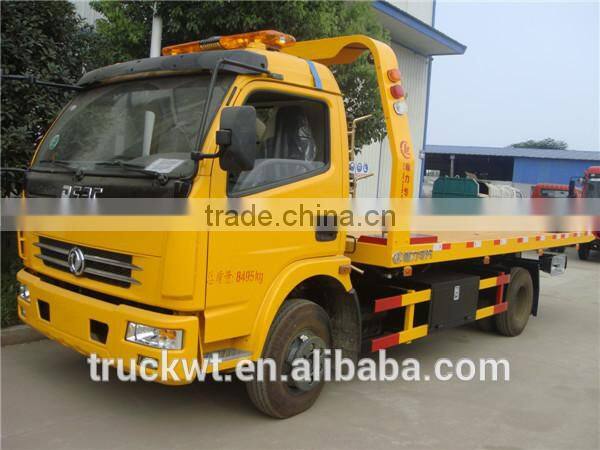4x2 dongfeng small flatbed tow truck manufacturers