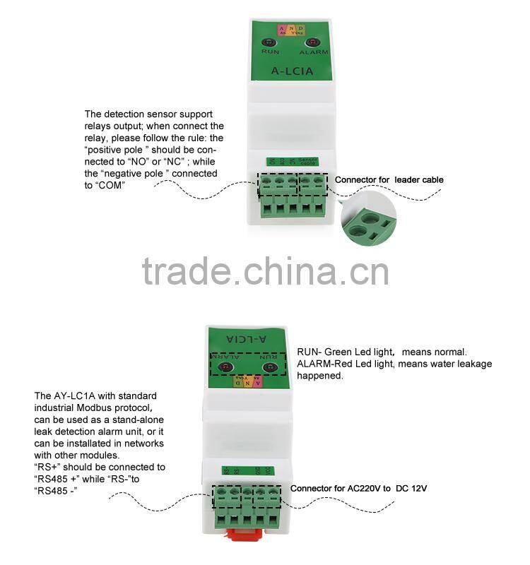 An Ying high precision water leak detection, water leak detector with RS485 & relay output, leakage alarm sensor