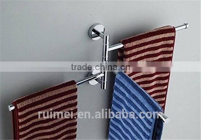 Stainless steel wall with folding towel rack