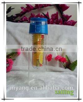 BPA FREE fruit infuser 700ml Tritan Cheap Infusion Water Bottles,food grade plastic sports bottle, fruit juicer bottle