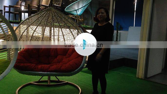 Outdoor Furniture Wicker Double Rattan Hanging Chair