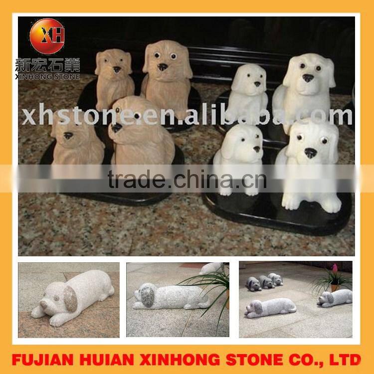 Life size Tummy sleeping foo dog stone statue for yard decoration