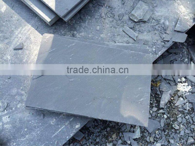 good price natural black slate stone floor tiles